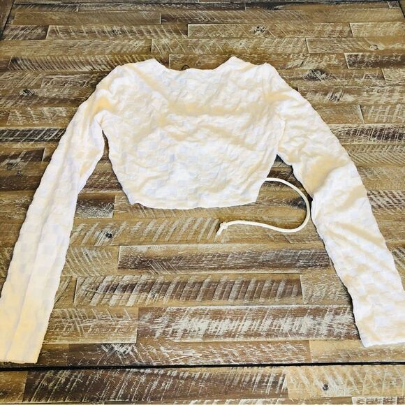 Pretty Garbage Sz S BNWT white top - Picture 2 of 5